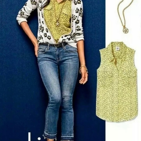 Cabi 5348 Womens Yellow Blouse Size S Collared - Picture 3 of 7